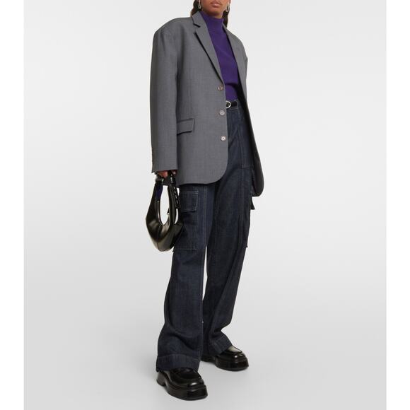 New AG Adriano Goldschmied x EmRata Amia High Rise Wide Leg Cargo Jeans 32 (14) - Picture 2 of 7